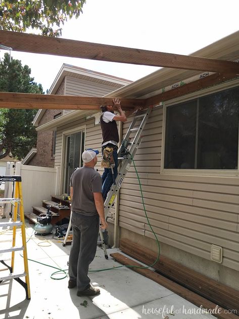 Exterior, Decks, Pergola Attached To House, Attached Pergola, Pergola With Roof, Free Standing Pergola, Building A Pergola, Building A Patio, Pergola Canopy