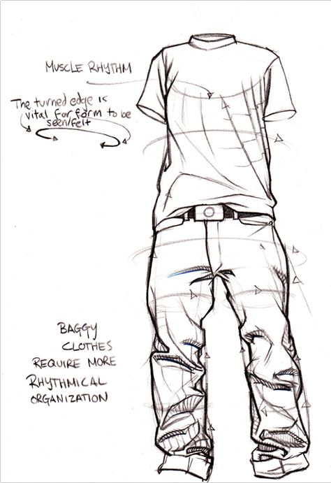 Jeans Reference Drawings, How To Draw Jeans, How To Draw Pants, Shorts Drawing, Pants Drawing, Jeans Drawing, Shirt Drawing, Body Reference Drawing, How To Draw Jackets
