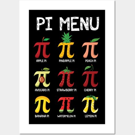 Pi Menu Funny Pi Day Math Teacher Math Lovers Kids Men Women -- Choose from our vast selection of art prints and posters to match with your desired size to make the perfect print or poster. Pick your favorite: Movies, TV Shows, Art, and so much more! Available in mini, small, medium, large, and extra-large depending on the design. For men, women, and children. Perfect for decoration. Art, Decoration, Posters, Design, Maths, Pi Day, Pi Math Art, Math Teacher, Math Art