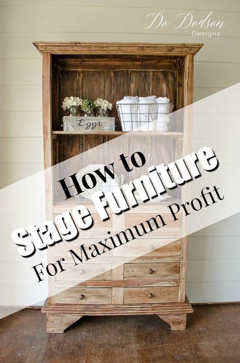 While staging furniture doesn't come naturally to everyone, the good news is it can be learned. One of the most common questions I hear in this business is how do I get my furniture noticed. The answer is GREAT STAGING that stands out!   #dododsondesigns  #staging #stagingfurniture #stagingsells #staggingworks #stagingtips Repurposed Furniture, Diy Furniture, Refurbished Furniture, Furniture Makeover, Diy, Upcycling, Staging Furniture, Furniture Restoration, Furniture Makeover Diy