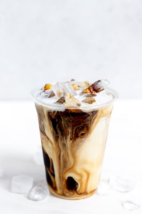 Homemade Keto Iced Coffee is so easy and tastes fantastic! Skip the Starbucks drive-thru and make your low carb coffee at home with cold brew coffee, Keto friendly sweetener, vanilla extract and heavy cream. #ketocoffee #icedcoffee #coffeerecipes #lowcarbrecipes #ketorecipes #lowcarb #keto Coffee Recipes, Low Carb Recipes, Keto Coffee Recipe, Iced Coffee Protein Shake, Coffee Smoothie Recipes, Coffee Smoothies, Iced Coffee Smoothie Recipe, Healthy Iced Coffee, Ice Coffee Recipe