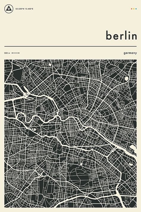 Berlin, Vintage, City Map Poster, Street Map Art, Street Map, City Map, City Maps, Poster City, Map Poster