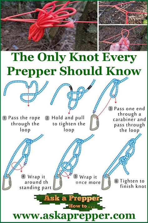 While there are many important knots that we should know as preppers and survivalists, the Trucker Hitch is one that has been my go-to knot for quite some time. While it does take a little practice to get the feel for how to tie this knot once you understand the basic process it becomes an exceptionally versatile hitch to have in your knot-tying toolbox. @101knots Useful Life Hacks, Emergency Preparation, Outdoor, Knots Guide, Survival Knots, Knots Diy, Ropes, Rope, Paracord