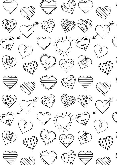 MeinLilaPark – DIY printables and downloads: Free printable heart coloring page - ausdruckbare Ausmalseite - freebie Doodle Art, Colouring Pages, Doodles, Doodle, Printable Coloring, Coloring Pages, Journal Doodles, Doodle Lettering, Heart Coloring Pages