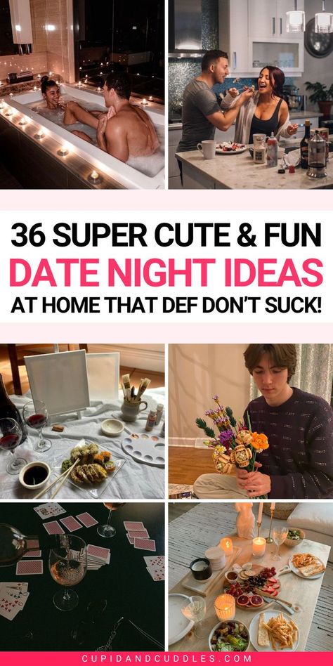 Spice things up with these 36 ridiculously rad date-night inspo for couples wanting to stay home! Bored of the usual dinner-and-a-movie routine? Switch gears and reignite the romance without stepping foot outside your door! Romantic Dates, Cute Date Ideas, Romantic, Dating, Romantic Date Ideas, Couple Activities, Marriage Life, Romantic Date Night Ideas, Dating Marriage