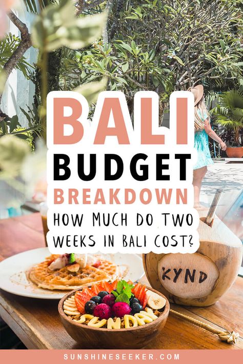 Are you wondering how much you should budget for two weeks in Bali? Click through to find out exactly how much I spent on accommodation, food, transport, shopping and activities in my daily Bali budget breakdown #bali #canggu #uluwatu #legian #eastbali #budget #travelinspo Ubud, Trips, Indonesia, Destinations, Bali, Asia Travel, Thailand, Bali Itinerary, Bali Travel Guide