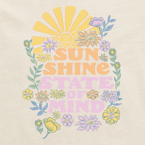 Mindfulness, Tees, Graphic Prints, Shirt, Sunshine State, Groovy, Prints, Fabric Tape, Solid Colors
