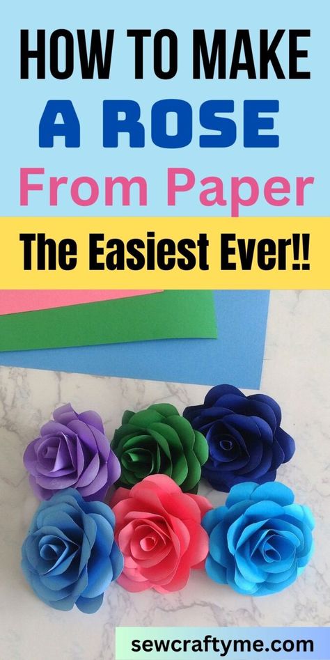 Roses, How To Make Paper Flowers, How To Make Flowers Out Of Paper, Paper Flower Making, Diy Paper Flowers Tutorial, Easy Paper Flowers, Making Flowers With Paper, Diy Paper Roses, Paper Flowers For Kids