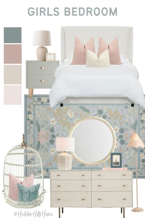 Pink and Teal Girls Bedroom Design Design, Girl Room, Rom, Haus, Girl Room Inspiration, Girl Bedroom Decor, Deko, Teen Bedroom