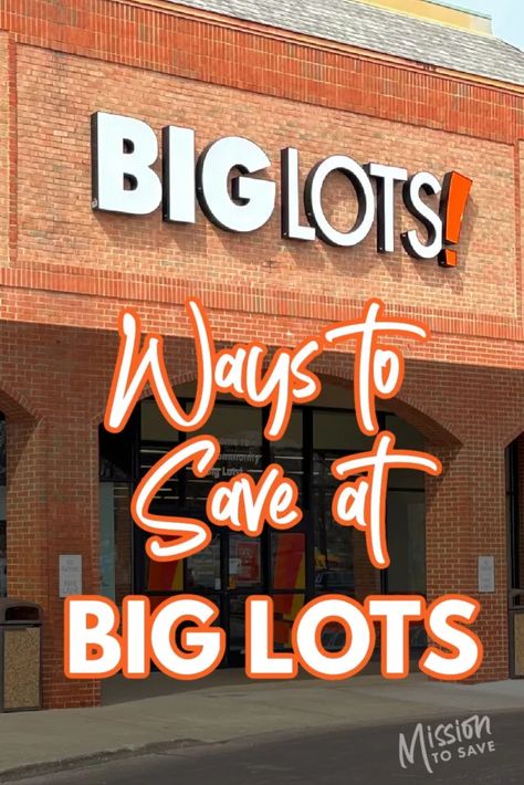 Do you love shopping at Big Lots for the great deals? Be sure you are using all these ways to save at Big Lots, some you may not have known before. Frugal Living Tips, Diy, Saving Money, Shopping Hacks, Big Lots Store, Frugal Family, Store Hacks, Ways To Save Money, Frugal