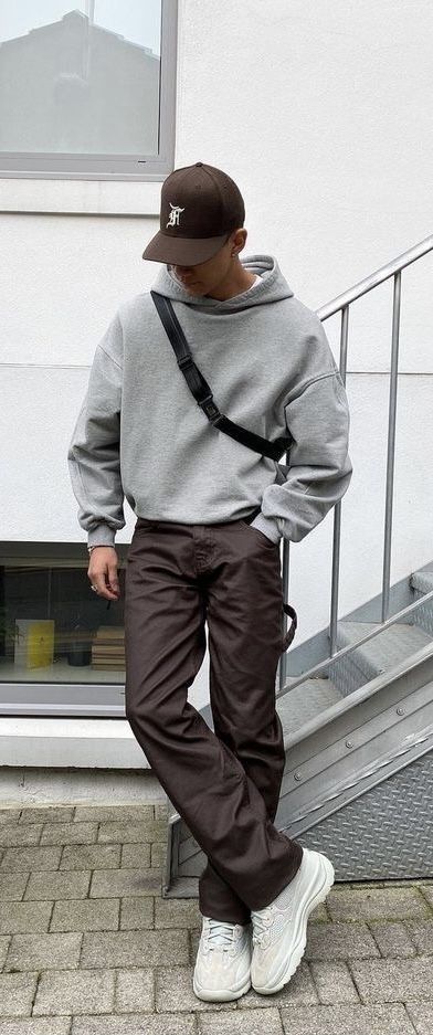 Casual, Outfits, Hoodie, Streetwear Men Outfits, Street Style Outfits Men, Mens Trendy Outfits, Men Fits, Guys Style Aesthetic, Streetwear Guys