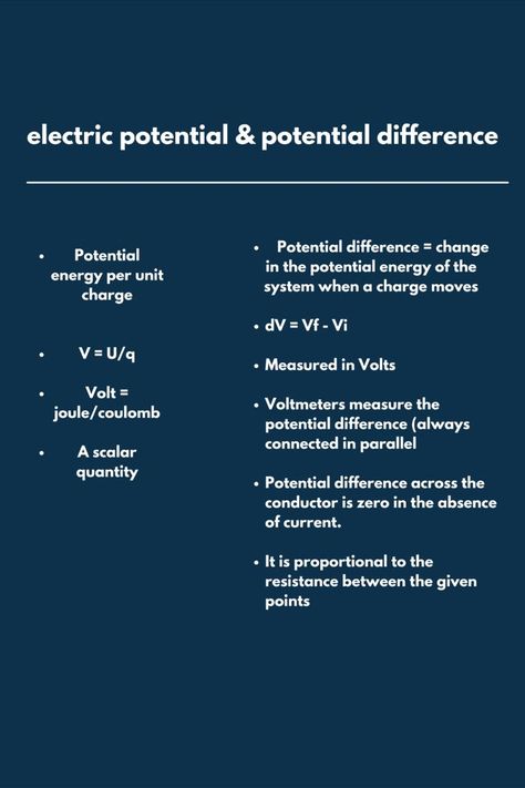electric potential vs potential difference 
physics ii electric potential Physics, Conductors, Energy, Physics Concepts, Connection, The Unit, Science Notes, Science
