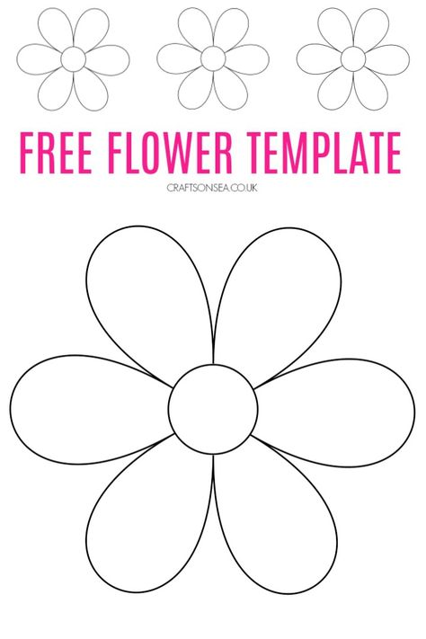 Free Flower Template (Downloadable PDF) perfect for spring crafts for kids with lots of ideas for flower activities you can try. Patchwork, Printables, Paper Flowers, Crafts, Diy, Origami, Free Printable Flower Templates, Printable Flower, Flower Crafts