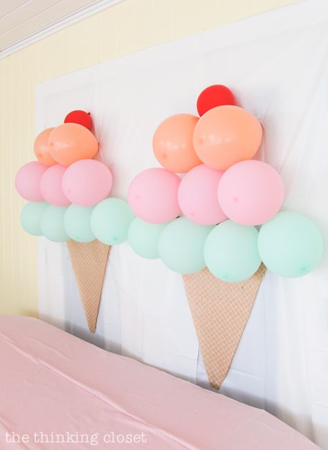 Ice Cream Themed Birthday Party: DIY Decor Ideas - the thinking closet
