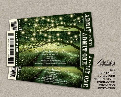 tickets for memory Outdoor, Prom, Invitations, Enchanted Forest Tickets, Enchanted Forest Party, Enchanted Forest Prom, Enchanted Forest Theme, Prom Tickets, Enchanted Forest Decorations