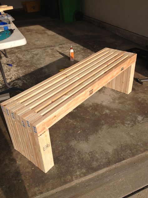 Outdoor, Diy Patio Bench, Patio Bench, Wood Bench Outdoor, Diy Outdoor Furniture, Outdoor Wood, Outdoor Bench, Wood Bench, Diy Patio