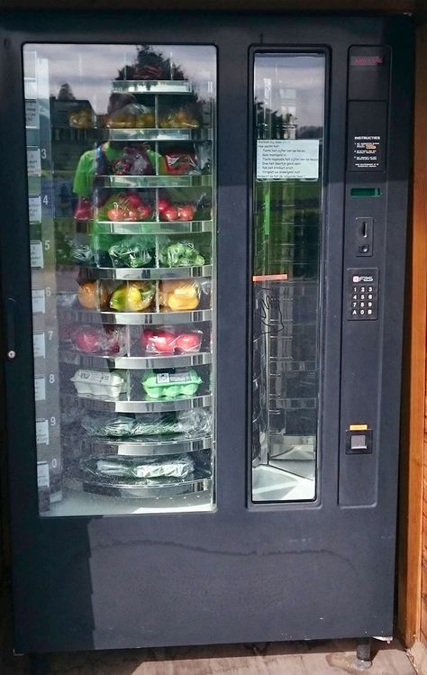 A Vegetable Vending Machine Near My Hometown In The Netherlands Design, Inventions, Snacks, Food Vending Machines, Pizza Vending Machine, Vending Machine Snacks, Vending Machines, Vending Machines In Japan, Outdoor Vending