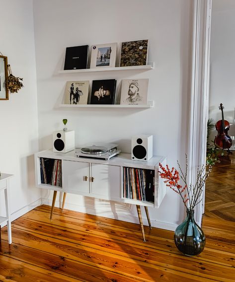 This IKEA KALLAX hack is now a chic record player stand | Livingetc | Interiors, Home Interior Design, Inspiration, Interior, Interior Design, Ikea, Interieur, Inredning, Arredamento