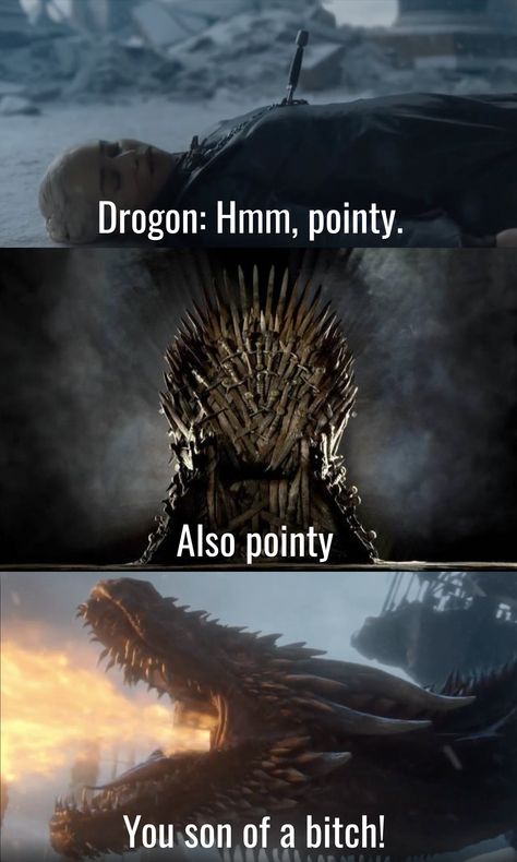 Also pointy | The Iron Throne (Episode) | Know Your Meme Harry Potter, Humour, Fandom, Game Of Thrones, Daenerys Targaryen, Game Of Thrones Facts, Game Of Thrones Jokes, Game Of Thrones Funny, Game Of Thrones Meme