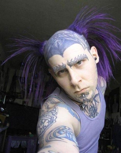 WTF TATOOS | Face Piercings bad tattoos terrible awful ugliest tattoos wtf tattoos ... People, Piercing, Bad Tattoos, Tattoos, Bad Face Tattoos, Crazy Hair, Bad Haircut, Bad Hair, Terrible Haircuts