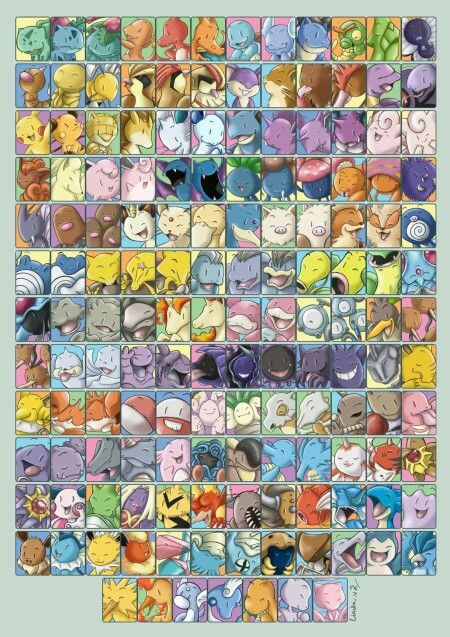 Pokemon original 150 Art, Pokémon, Pokemon Go, Pokemon Original 150, 150 Pokemon, Pokemon, Pokemon Regions, First Pokemon, Play Pokemon