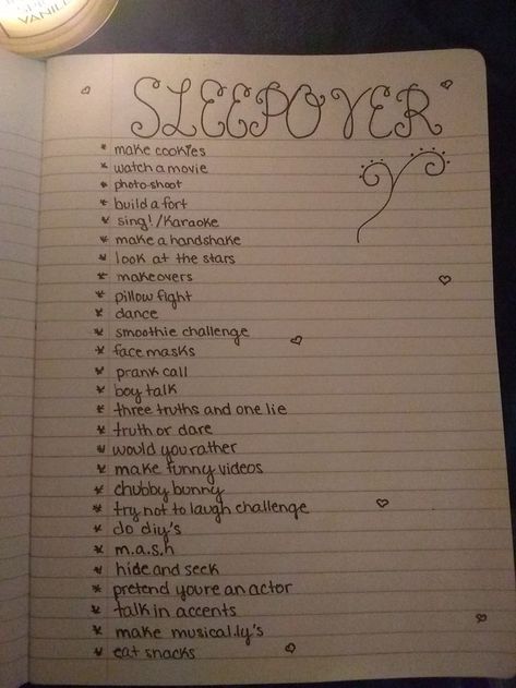 Ideas for things to do at a sleepover! #sleepoverideas #sleepover Life Hacks, Ideas, Sleepover Games, Things To Do At A Sleepover, Sleepover Things To Do, Fun Sleepover Ideas, Things To Do When Bored, Fun Things To Do, Teen Sleepover