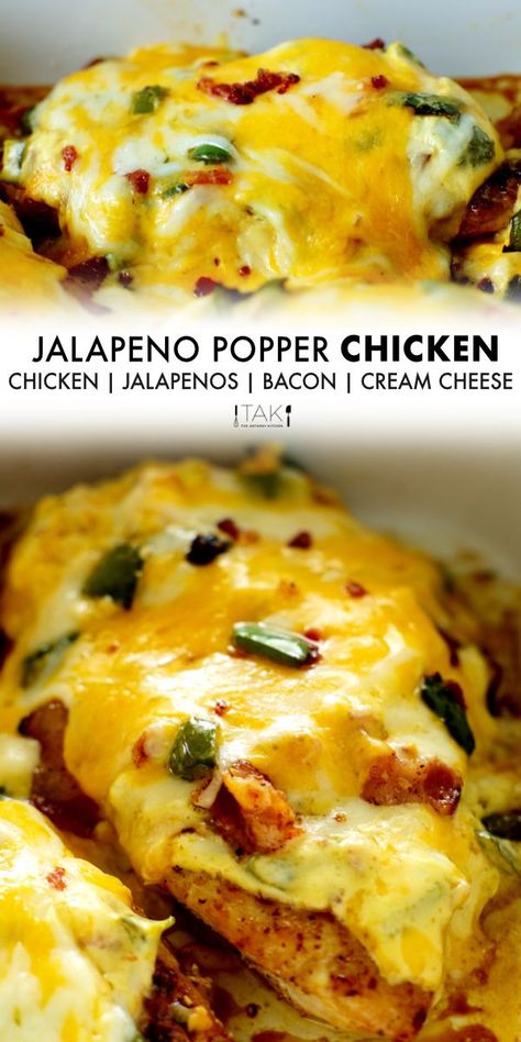 Bacon, Low Carb Recipes, Jalapeno Chicken Recipes, Jalapeno Popper Chicken Recipe, Jalepeno Popper Chicken, Jalapeno Popper Chicken, Jalapeno Chicken, Chicken Poppers, Chicken Bacon