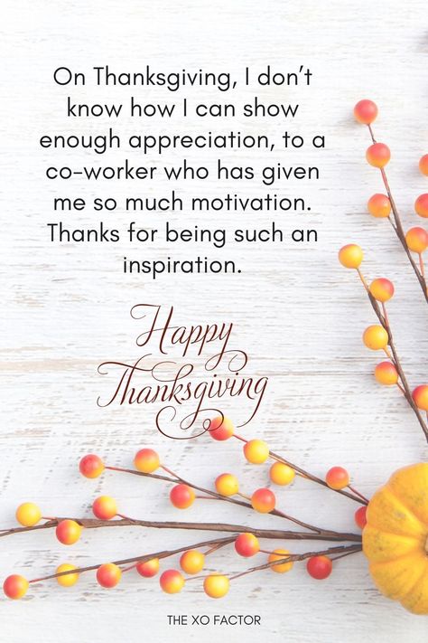 On Thanksgiving, I don’t know how I can show enough appreciation, to a co-worker who has given me so much motivation. Thanks for being such an inspiration. Inspiration, Motivation, Thanksgiving, Thankful For Us, Thanksgiving Messages, Thanksgiving Wishes, Happy Thanksgiving Day, Thanksgiving Images, Happy Thanksgiving