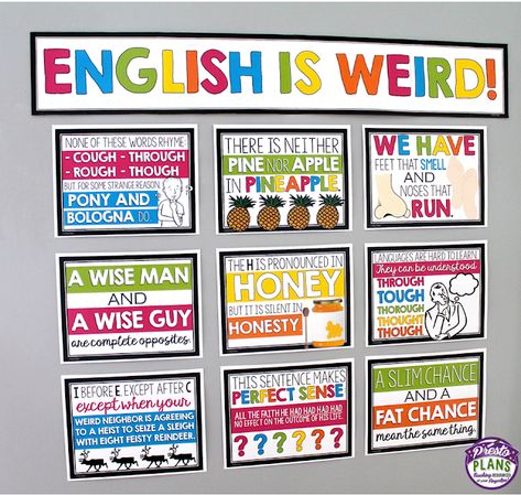 7 Tips for Decorating English Classrooms for Teens | SECONDARY SARA Middle School English, Middle School Ela, Anchor Charts, Middle School English Classroom, English Classroom Posters, English Classroom, English Bulletin Boards, English Classroom Decor, Middle School Classroom