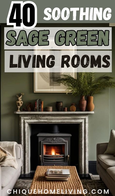 Sage Living Room, Green Living Rooms, Green Living Room Paint, Green Living Room Walls, Sage Green Walls, Green Living Room Decor, Green Living Room Ideas, Brown And Green Living Room, Beige Living Rooms