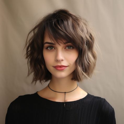 50 Chin Length Haircuts: Chic Styles for a Trendy Look In 2023 Medium Length Hair Styles, Chin Length Haircuts, Shoulder Length Choppy Hair, Chin Length Hair, Medium Hair Styles, Bob Haircut With Bangs, Haircuts With Bangs, Short Bob Haircuts, Thick Hair Styles