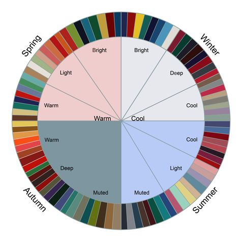 When choosing clothes, sticking to a palette within a wedge will ensure that your colors complement each other! Inspiration, Design, Summer, Light Spring, Seasonal Color Analysis, Fall Color Palette, Shades, Color Combinations For Clothes, Color Analysis