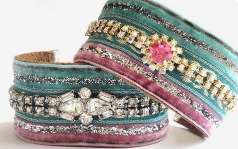 21 Amazing Fabric Cuff Bracelet Designs to Make | Craft Minute Beaded Jewellery, Bracelets, Fabric Cuff Bracelet, Fabric Bracelets, Beaded Jewelry, Fabric Jewelry, Fabric Cuff, Diy Bracelets, Cuff Bracelets