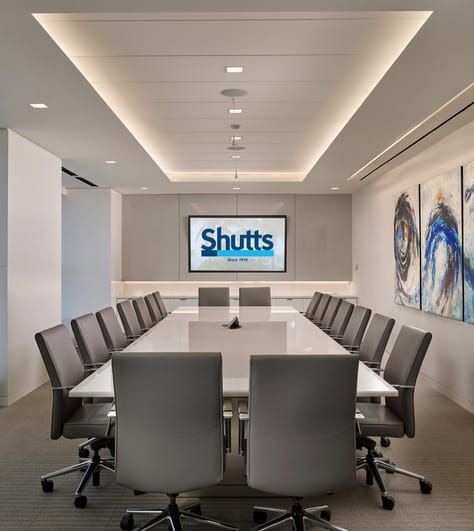 Shutts & Bowen Miami - Conference Room Office Interior Design, Office Meeting Room, Office Decor Professional, Meeting Room Design Office, Office Interior Design Modern, Conference Room Design, Office Furniture Design, Office Layout, Office Ceiling Design