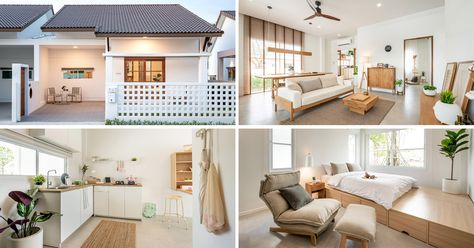 Were you looking for a house that fits your minimalistic taste and couldn't find it? Check out this community of Muji-style houses in Rayong! House Design, Ideas, Interior, Thailand, Bungalow House Design, Japan House Design, Small Japanese House, Asian House, Japandi House