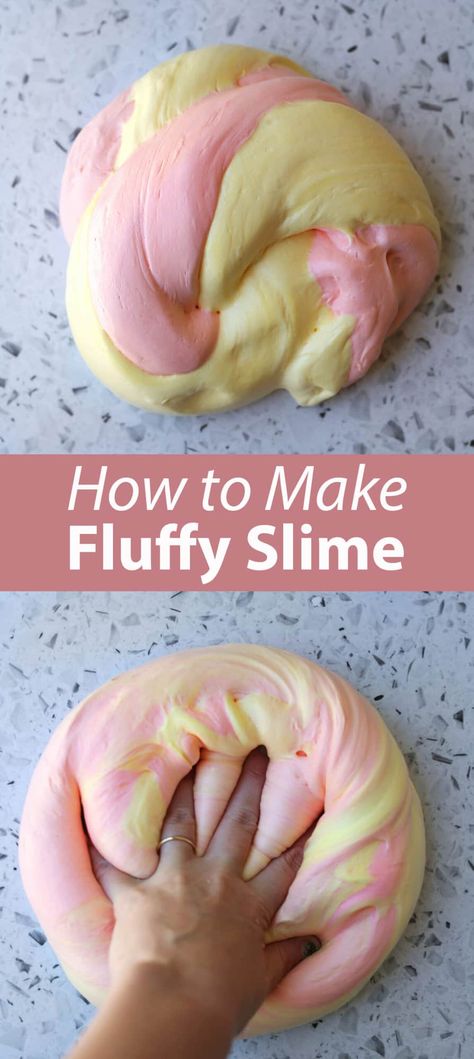 Fluffy Slime Recipe - Cloud Slime - Childhood Magic Camping, Play, Fluffy Slime Ingredients, Slime For Kids, Diy Fluffy Slime, Making Fluffy Slime, Fluffy Slime Recipe, Slime Without Shaving Cream, Make Slime For Kids