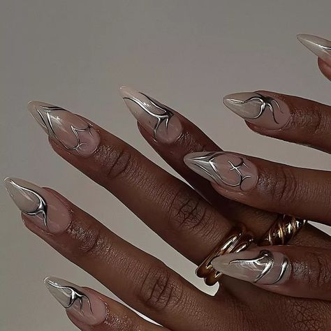 10 Molten Metal Nail Ideas That Put a Maximalist Spin on the Chrome Mani Nail Designs, Chrome Nails, Metallic Nails, Chrome Nails Designs, Nail Accessories, Nails Inspiration, Nail Trends, Nail Colors, Trendy Nails