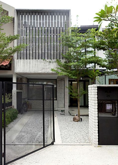 PROJECTS - SUBSOIL HOUSE :: STUDIO BIKIN | Architect, Kuala Lumpur, Malaysia House Design, Architecture, Modern House Design, Modern Terrace House, Facade House, Residential, Terrace House Design, Facade Design, House Designs Exterior