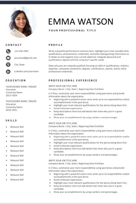 Looking for a free, editable resume template? Sign up for our job search tips and download this template for free. You can easily adjust it in Microsoft Word. #resumetemplate #resume #jobsearch #jobhunt #freeresume Job Resume, Sales Resume, Resume Examples, Resume Skills, Resume Tips, Executive Resume, Free Resume Template Download, Downloadable Resume Template, Resume Template Free