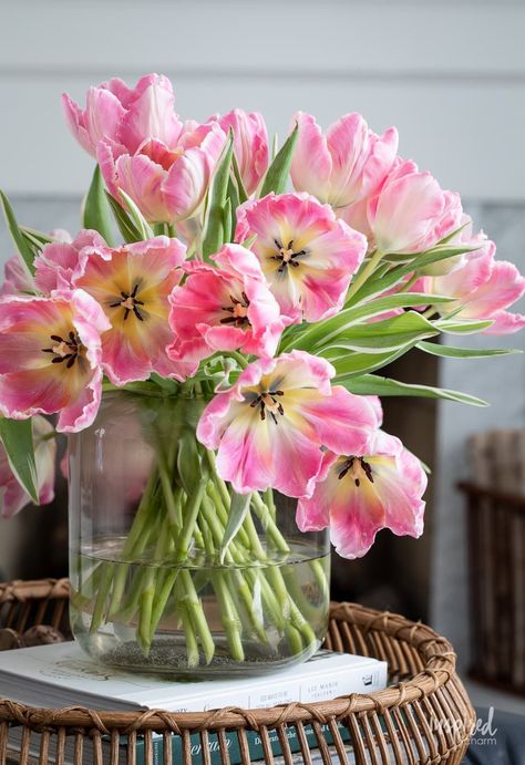 Floral Arrangements, Tulips Arrangement, Flower Arrangements, White Flower Arrangements, Flower Arrangements Simple, Flower Arrangements Diy, Flower Vase Arrangements, Tulip Bouquet, Tulips In Vase
