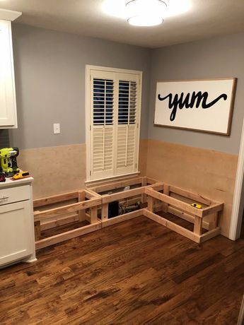 DIY Banquette Seating Home, Built In Seating, Built In Banquette, Diy Kitchen Nook, Kitchen Benches, Dining Room Small, Dining Nook, Kitchen Seating, Kitchen Banquette