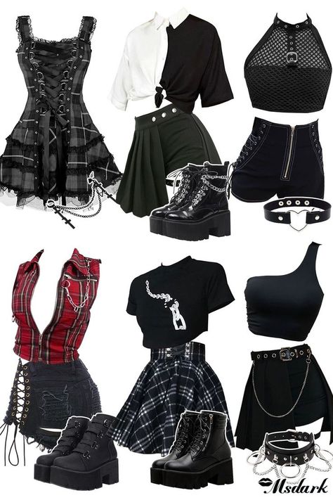 ♥Free Gift With Every Purchase♥ 🎁$5 OFF With Code: NEW5🎁 Emo Style, Grunge, Cosplay Outfits, Emo, Model, Cool Outfits, Styl, Giyim, Girl Outfits