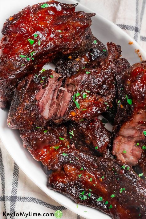 These delicious, tender, melt-in-your-mouth boneless country style beef ribs are packed with flavor and are super easy to make. The homemade spice rub takes the flavor to a whole new level, and then it’s coated in BBQ sauce to make it even more delicious. KeyToMyLime.com Ribs, Rib Recipes, Beef, Pork Ribs, Rib Meat, Boneless Ribs, Easy Ribs, Boneless Pork Ribs, Pork Rib Recipes