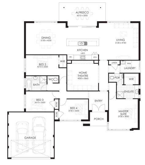 Today I have a 4 bedroom, 2 bathroom home for you which would be perfect if you have great views at the rear of your house. Design, Architecture, 4 Bedroom House Plans, Single Storey House Plans, House Plans One Story, House Plans Open Floor, Affordable House Plans, Open Floor House Plans, Small Modern House Plans