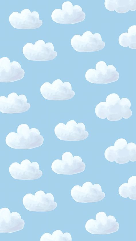 Cloud iPhone wallpaper, mobile background, cute vector | free image by rawpixel.com / Sasi Baby Blue Wallpaper, Cute Blue Wallpaper, Flower Mobile, Iconic Wallpaper, Drawing Wallpaper, Wallpaper Doodle, Cloud Drawing, Simple Iphone Wallpaper, Cloud Wallpaper