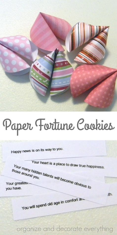 Valentine's Day, China, Ideas, Fortune Cookie Messages, Fortune Cookies Diy, Fortune Cookie, Chinese New Year Crafts For Kids, Chinese New Year Crafts, New Year's Crafts
