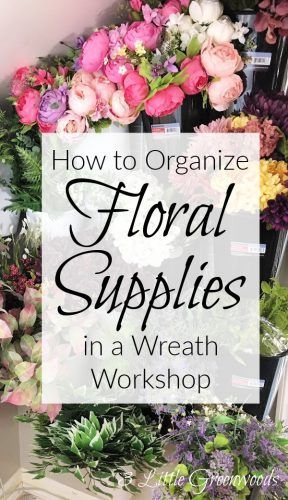 Art, Floral, Studio, Wreath Storage, Floral Organization Ideas, Wreath Supplies, Wreath Making Supplies, Diy Flower Wall, Mailbox Decorating