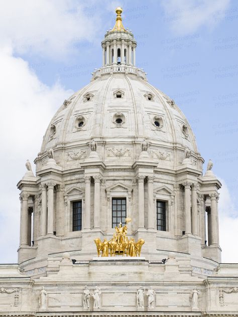 Minnesota State Capitol Building, Saint Paul. The dome is the 2nd largest marble dome in the world. Baroque, Baroque Architecture, Minnesota, Architecture, Capitol Building, United States, Minnesota Home, American Architecture, Landmarks