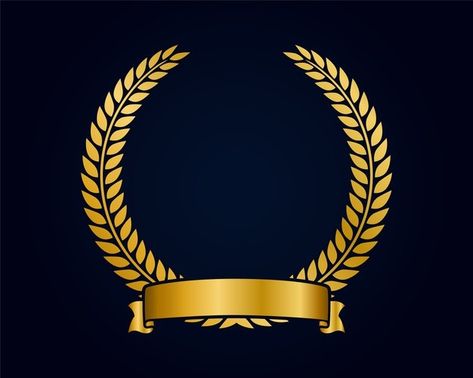 Golden emblem template for logo. gold br... | Premium Vector #Freepik #vector #background #logo #banner #ribbon Banner Design, Ribbon Logo, Golden Logo, Golden Logo Design, Badge Logo, Badge Design, Charity Logos, Picture Logo, Circle Logos
