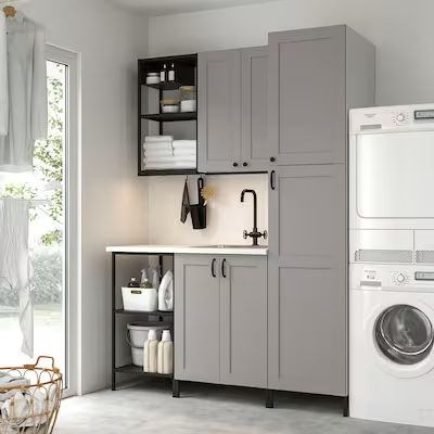 laundry room - Search - IKEA Design, Inspiration, Ikea, Ikea Laundry Room Cabinets, Ikea Laundry Room, Ikea Utility Room, Ikea Laundry, Laundry Room Closet, Laundry Nook